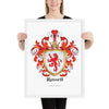 Russell Family Crest framed artprint - earliest version