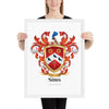 Sims Family Crest framed artprint