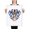 Steel Family Crest framed artprint