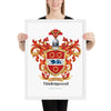 Underwood Family Crest framed artprint