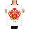 Vega Family Crest framed artprint