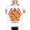 Warner Family Crest framed artprint