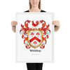 Widdup Family Crest framed artprint