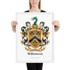 Williamson Family Crest framed artprint