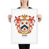 Willis Family Crest framed artprint