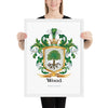 Wood Family Crest framed artprint