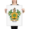 Woods Family Crest framed artprint