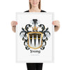 Young Family Crest framed artprint - Irish origin