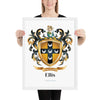 Ellis Family Crest Framed Artprint