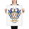 Doyle Family Crest framed artprint