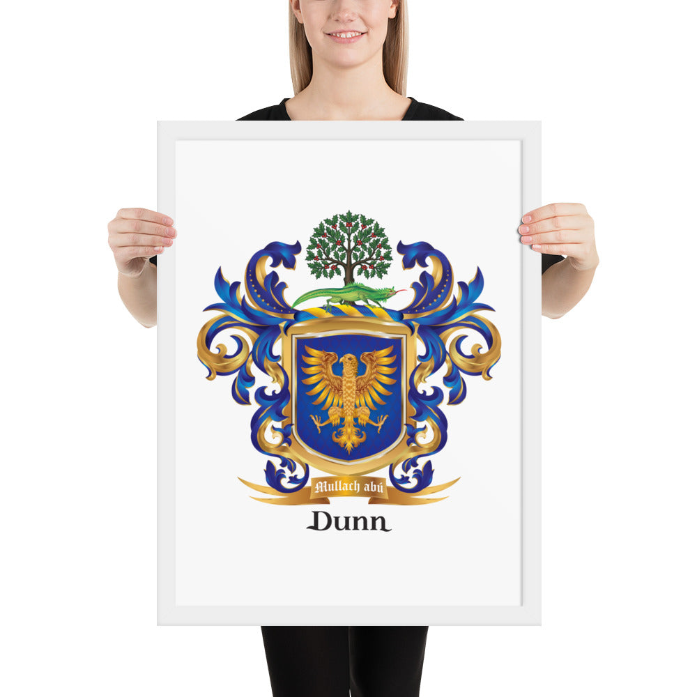 Dunn Family Crest framed artprint-Family Crests Store