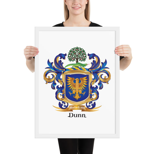 Dunn Family Crest framed artprint-Family Crests Store