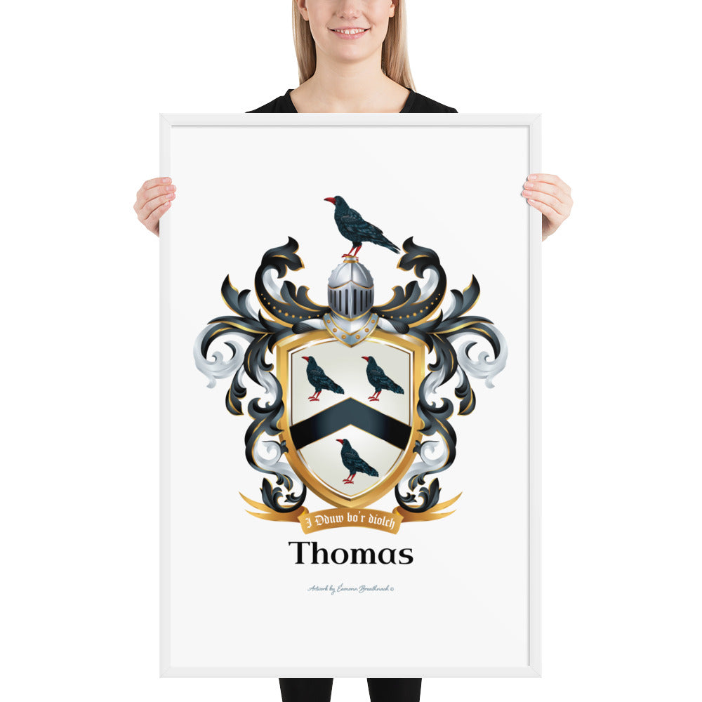 Thomas Family Crest framed artprints-Family Crests Store
