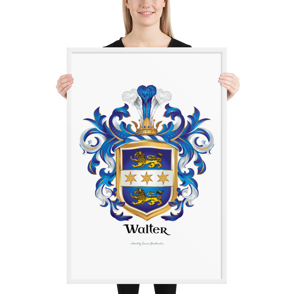 Walter Family Crest framed artprint-Family Crests Store