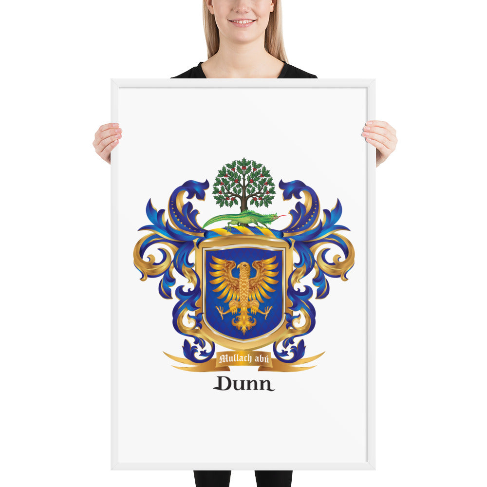 Dunn Family Crest framed artprint-Family Crests Store