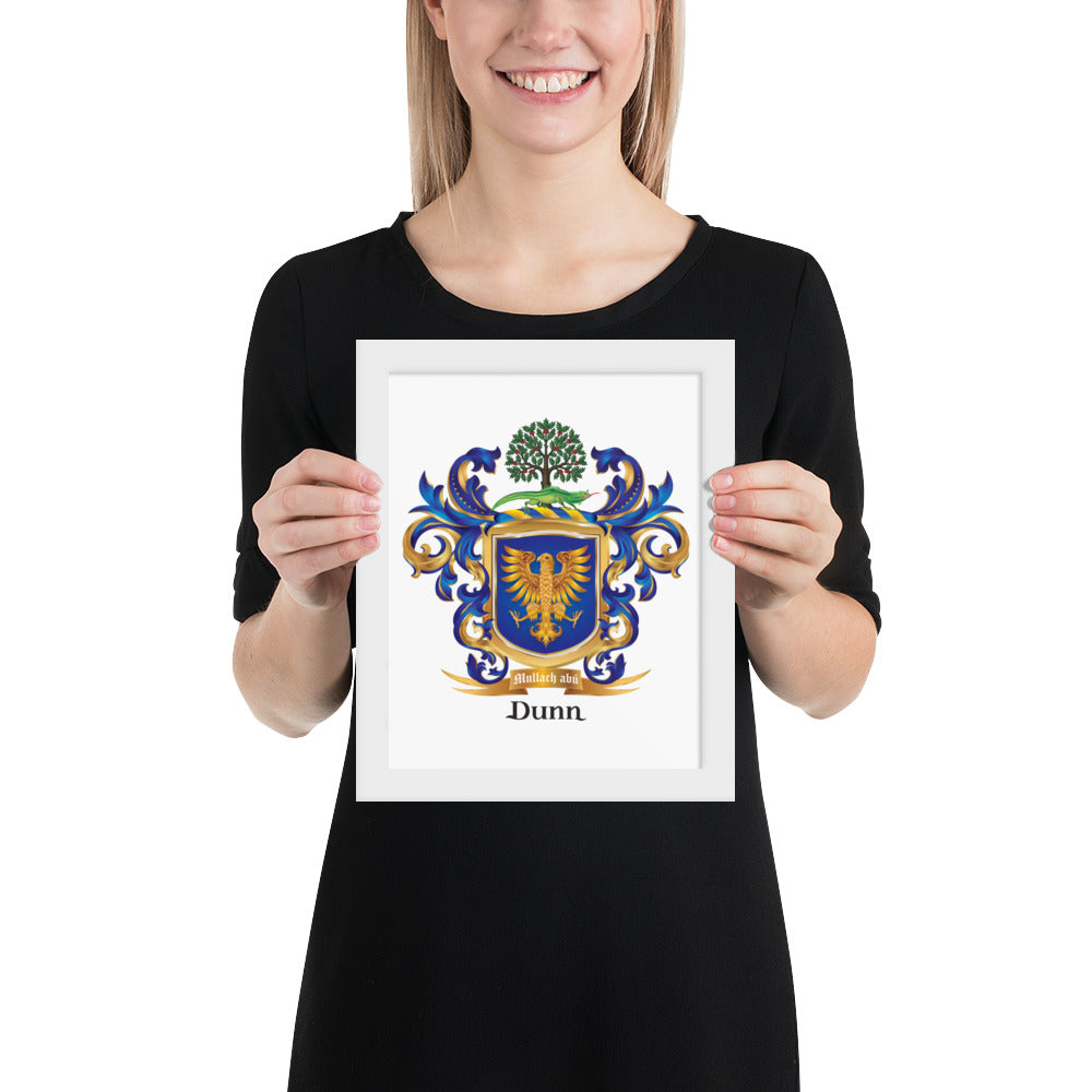 Dunn Family Crest framed artprint-Family Crests Store