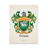 Ó Cuinn - Quinn Family Crest enhanced matte paper poster