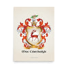 Mac Carthaigh - McCarthy Family Crest enhanced matte paper poster