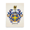 Johnson Family Crest enhanced matte paper poster - English origin