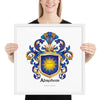 Abraham Family Crest framed artprint
