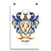 Doyle Family Crest photo paper print