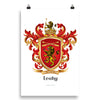 Leahy Family Crest photo paper print
