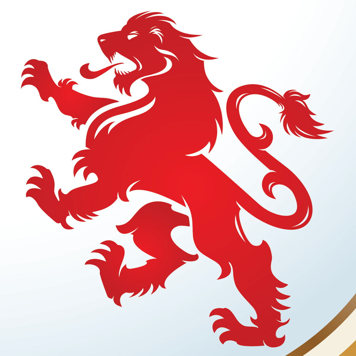 The red standing lion of the coat of arms of the Murphy  (Ó Murchú) Family Crest 