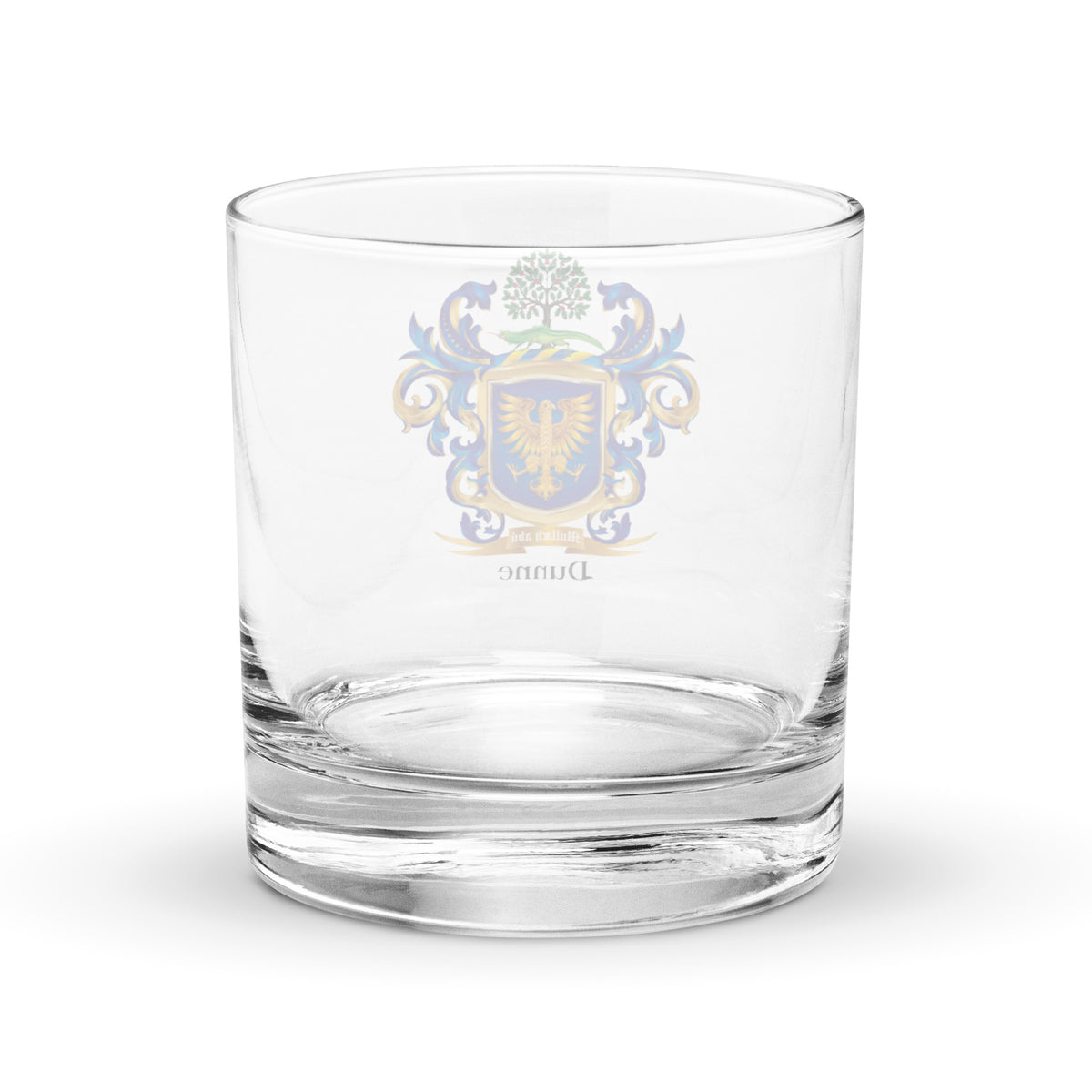Dunne Family Crest Rocks Glass-Family Crests Store