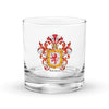 Alonso Family Crest Rocks Glass