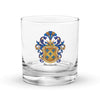 Alvarado Family Crest Rocks Glass