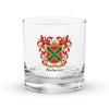 Andrews Family Crest Rocks Glass