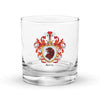 Auer Family Crest Rocks Glass