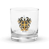 Banks Family Crest Rocks Glass