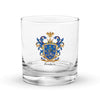 Barker Family Crest Rocks Glass