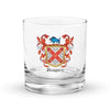 Barnes Family Crest Rocks Glass