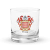 Barry Family Crest Rocks Glass