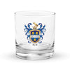 Bell Family Crest Rocks Glass