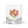 Bishop Family Crest Rocks Glass