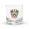 Black Family Crest Rocks Glass