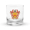 Bowman Family Crest Rocks Glass