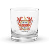 Bradley Family Crest Rocks Glass