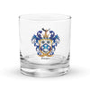 Burns Family Crest Rocks Glass
