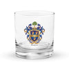Burton Family Crest Rocks Glass