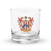 Carpenter Family Crest Rocks Glass