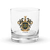 Carroll Family Crest Rocks Glass
