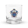 Cervantes Family Crest Rocks Glass