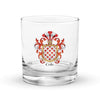 Côté Family Crest Rocks Glass
