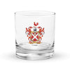 Currie Family Crest Rocks Glass