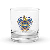Curtis Family Crest Rocks Glass