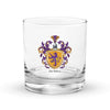 Da Silva Family Crest Rocks Glass